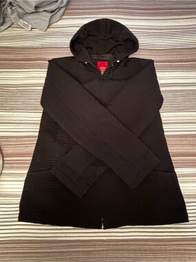 Esprit Black Quilted Hooded Coat